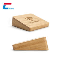 Étiquette NFC en bois gravée sur mesure, réutilisable, pour le partage Wi-Fi dans les chambres d'hôtes