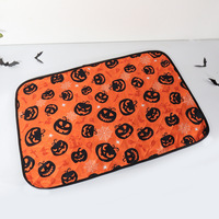 QINGJING GROSSHANDEL PET ATEMBARE FASER & CORAL FLEECE HALLOWEEN PUMPKIN DOG BED ENTFERNBAR & WASCH BAR