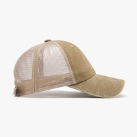 Gorra de béisbol para hombre, gorra de béisbol de malla Lisa a la moda con logotipo personalizado, gorras de béisbol deportivas Unisex de algodón lavado en Color