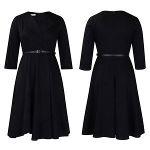 Nouvelle Robe Africaine Décontractée pour Femme, Col en V, Jupe Ample, Taille Haute, Style Européen et Américain, Collection Automne Hiver - Product Image 2