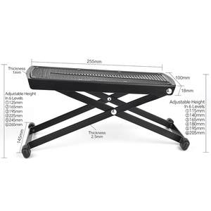 KADS Multi‑Functional Foldable Foot <b>Stool</b> <b>Adjustable</b> <b>Height</b> Non‑Slip Metal Foot Rest for Nail Salon Home Live Guitar Studio Use - Product Image 3