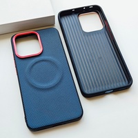 Étui arrière magnétique professionnel en cuir à motif nylon mat pour OnePlus 15 15R 13 13R 13S 13T / Ace 6 Ultra 6 6T 5 Pro / Turbo 6 6V