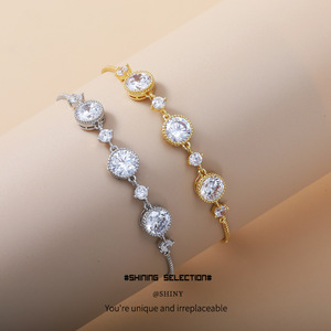 สร้อยข้อมือเซอร์คอนสีทองสีแชมเปญเครื่องประดับสตรีสไตล์มินิมอลสวมใส่ในชีวิตประจำวัน - Product Image 4