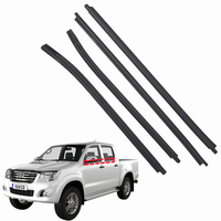 4PCS Moulures de fenêtre en caoutchouc pour Toyota Hilux VIGO Pickup 2005-2015 OE #68161-0K010