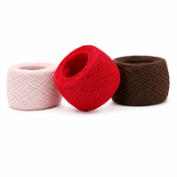 Fil à tricoter doux anti-boulochage en lin fin coréen 45NM/2, mélange 5% laine mérinos, pour pulls, échantillons gratuits