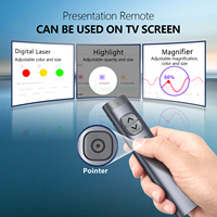 Présentateur sans fil Norwii N97s avec laser physique, laser numérique, fonction de mise en évidence et loupe, télécommande 2,4 GHz 100 m pour PowerPoint