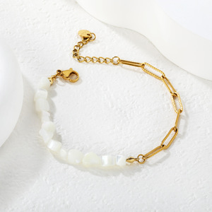 Bracelet en cristal de style européen et américain, chaîne en acier inoxydable, bijoux de mode unisexe - Product Image 4