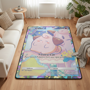 พรมลายโปเกมอน คลีฟา น่ารัก สไตล์คาวาอิ ตกแต่งห้องสวยงาม พรมนุ่มกันลื่น เหมาะสำหรับห้องเกมมิ่ง ของขวัญสำหรับโอตาคุ ตกแต่งห้องนอน - Product Image 1