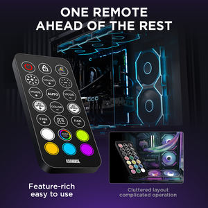 ASIAHORSE ASH-S1 PWM <b>Fan</b> Hub for 5V ARGB <b>Computer</b> Case <b>Fan</b> PWM 1to 9 Ports Magnetic <b>Fan</b> Hub Splitter Remote SATA Power Supply - Product Image 5