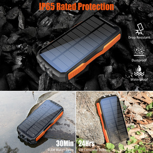 แบตสำรองพลังงานแสงอาทิตย์ Xionel 25000mAh พร้อมไฟ LED สำหรับชาร์จกลางแจ้ง - Product Image 3