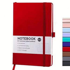 Case Bound Customized Logo A5 B6 PU Leather Hard Cover Address Book Journal Notebook Password Protected - Product Image 3