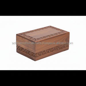 Nouveau design d'urnes de crémation en bois pour adultes urnes en bois urnes funéraires taille personnalisée fournitures funéraires - Product Image 1