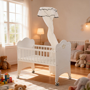 Cunas Cómodas para Bebés B2301, Hechas de Madera, para Recién Nacidos y Niños Pequeños - Product Image 2