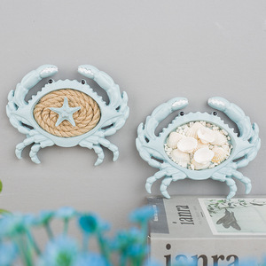 Mediterranean Style <b>Crab</b> Wall Decor Resin Craft Home Decoration Hanging Art For Living Room And Study Multi Piece Package - Product Image 2