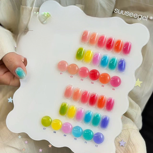 Kit de Gel UV pour Ongles d'Été, 12 Couleurs, Gel Transparent Effet Gelée, Sans Odeur, Écologique, Soak Off, Gel LED Professionnel pour Salon - Product Image 4
