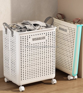 Bocheng linh hoạt nhựa có thể gập lại ráp phòng tắm giặt cản trở với bánh xe cho nhà lưu trữ của bẩn quần áo đồ chơi - Product Image 1