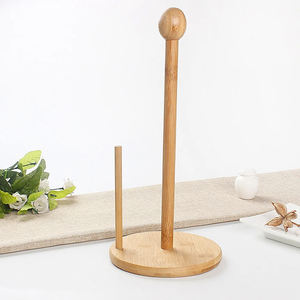 बस खड़े काउंटरटॉप अप तौलिए रोल स्टैंड आयोजक रसोई बांस पेपर तौलिया धारक - Product Image 3
