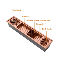 Vente directe d'usine Meilleur prix Table Top Undermount Vidange Simple Bol Cuisine Plat Rack