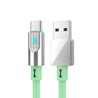 Kabel Data Ponsel OEM Zinc Alloy Silicone, Pengisian Cepat 120W Tipe USB 3.0, Kabel Data Quick Charge