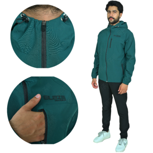 Veste Softshell d'hiver décontractée pour homme, épaisse, à capuche, imperméable, coupe-vent, respirante, fermeture éclair avant, logo personnalisé, parka de randonnée - Product Image 3