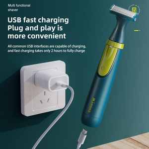 Nuovo Arrivo: Rasoio <span class=keywords><strong>Elettrico</strong></span> in Acciaio Inossidabile per Uomo <span class=keywords><strong>e</strong></span> Donna, Ricaricabile USB, Completamente Lavabile, Regolabarba/Tagliacapelli - Product Image 5