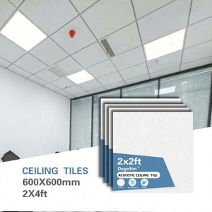 Techo Acústico <span class=keywords><strong>de</strong></span> Alta Calidad 60x60 <span class=keywords><strong>de</strong></span> PVC y Yeso para Decoración Interior <span class=keywords><strong>de</strong></span> Oficinas - Product Image 2