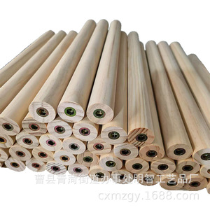 Varillas redondas de madera de pino con rosca para uso en tiendas de campaña y como perchas para ropa. - Product Image 1