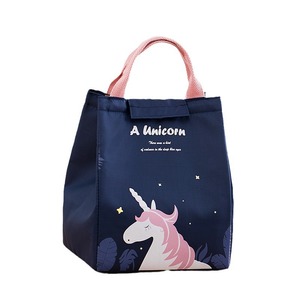 Lunch Bag Insulated Oxford Cloth Aluminum Foil Summer Print Design For Students Office Workers - Product Image 5