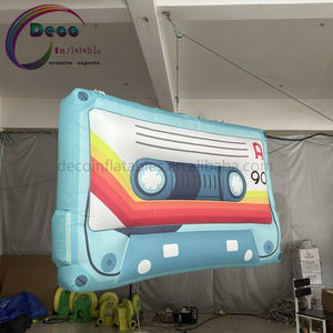 เทปคาสเซ็ตแขวนสีเขียวประดับแบบเป่าลมดีไซน์ใหม่สำหรับงานเทศกาลดนตรีการตกแต่งเวที - Product Image 2