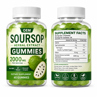 Gummies à l'extrait de feuille de Graviola, formule Vitamine C et Zinc, marque privée OEM, étiquette blanche, qualité professionnelle, approvisionnement en vrac