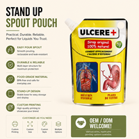 Pochette souple personnalisée avec bec verseur pour emballage de jus et de boissons liquides avec bouchon, qualité alimentaire, usine OEM ODM