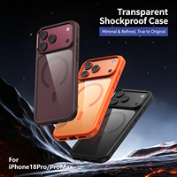 Coque Magnétique Multicolore Anti-Chute Anti-Jaunissement avec Dos Transparent et Bumper Antidérapant, Protection Élévée pour Écran et Objectif pour iPhone 18 17 16 Pro Max