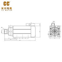 Moteur à broche électrique CC+ en vente flash, 4,5 kW, refroidissement par air, MHS60-4518FI, pour machines de gravure sur bois