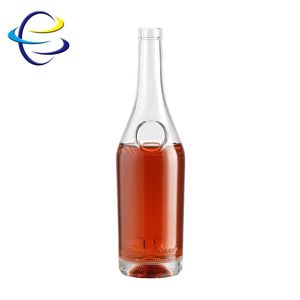 Bouteille de brandy en verre cristal blanc de luxe haut de gamme, bouchon couronne, capacité 1000 ml, finition mate, logo personnalisé, pour liqueur et <span class=keywords><strong>tequila</strong></span> - Product Image 3