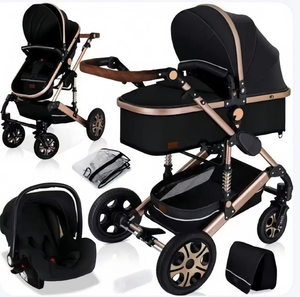 Cochecito de Bebé 3 en 1 High View con Absorción de Impactos EN1888, Marco de Aluminio, Arnés de 5 Puntos con Capazo Desmontable - Product Image 1