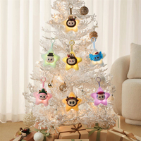 PopMart série classique monstres scintillants pendentif Original Labubus PVC poupées en peluche porte-clés jouets mignons dans une boîte aveugle cadeau de noël