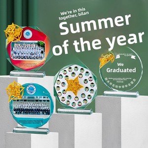 Ornement de trophée en cristal pour la remise <span class=keywords><strong>des</strong></span> diplômes <span class=keywords><strong>des</strong></span> écoles primaires et secondaires, cadeaux commémoratifs pour les professeurs et les camarades de classe - Product Image 2