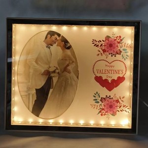 Ingrosso Africa Wedding Photo Frame con luce a Led per regalo cornice magica Love Memory lucente USB Power - Product Image 4