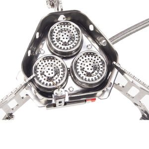 Outdoor Camping <b>Stove</b> Stainless Steel 3 Burner Windproof Portable Foldable High Altitude Use - Product Image 3