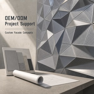 Panneaux de mur-rideau contemporains en aluminium perforé sur mesure pour immeuble de bureaux - Product Image 5