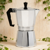 Cafetière Moka Classique Moderne en Aluminium, Bouilloires Écologiques Durables et Portables, Capacité 3/6/9/12 Tasses