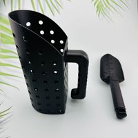 Ensemble de pelle et tamis à sable en plastique pour la plage, outil léger de détection de métaux pour la chasse au trésor, le jardinage et le tamisage du sable