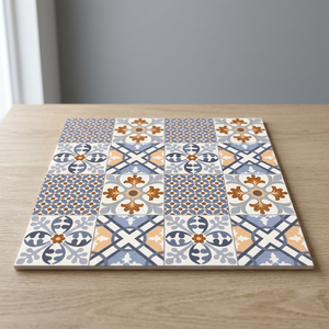 Carreaux de sol en porcelaine gris 40x40cm style marocain, épaisseur 8mm, résistants aux acides, antibactériens, antidérapants, en céramique émaillée pour parking - Product Image 2