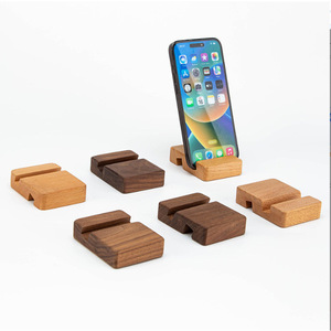 Wooden Phone <b>Stand</b> <b>Tablet</b> Holder 2x6x8cm Desktop Organizer <b>For</b> Smartphone And <b>Tablet</b> Display - Product Image 1