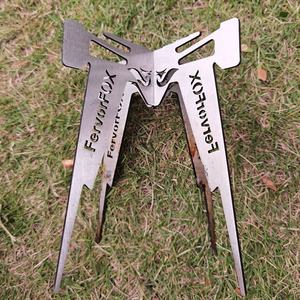 IRONDONKEY extérieur pliant Pot Rack <span class=keywords><strong>Camping</strong></span> anti-dérapant poêle support épaissi quatre pattes Pot Rack <span class=keywords><strong>Camping</strong></span> poêle tête Rack - Product Image 5