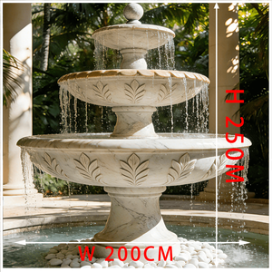 El yapımı Basit Roma Tarzı Küçük Boy Mermer Park Çeşmesi Heykeli, Villa Avluları için Taş Su Özelliği Çeşmesi - Product Image 3