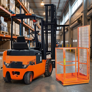 Attachement de chariot élévateur de plate-forme de maintenance avec une capacité de 300kg et une plate-forme supérieure de 950x950mm pour un fonctionnement debout - Product Image 3