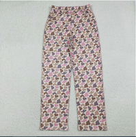 Pantalon de chasse ample pour femme P1001, imprimé camouflage rose et marron, pour adulte