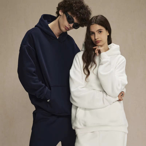 Sudadera con Capucha Extra Grande de Lujo, 400-500 g/m², Algodón y Poliéster, Lisa, Personalizable, para Hombre, Estilo Urbano, Sudadera Pesada - Product Image 5