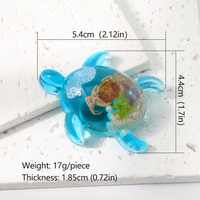 Aimant de souvenir de plage d'animaux d'océan 3D Aimants magnétiques de réfrigérateur pour réfrigérateur Aimant de réfrigérateur en résine de tortue de mer pour la cuisine